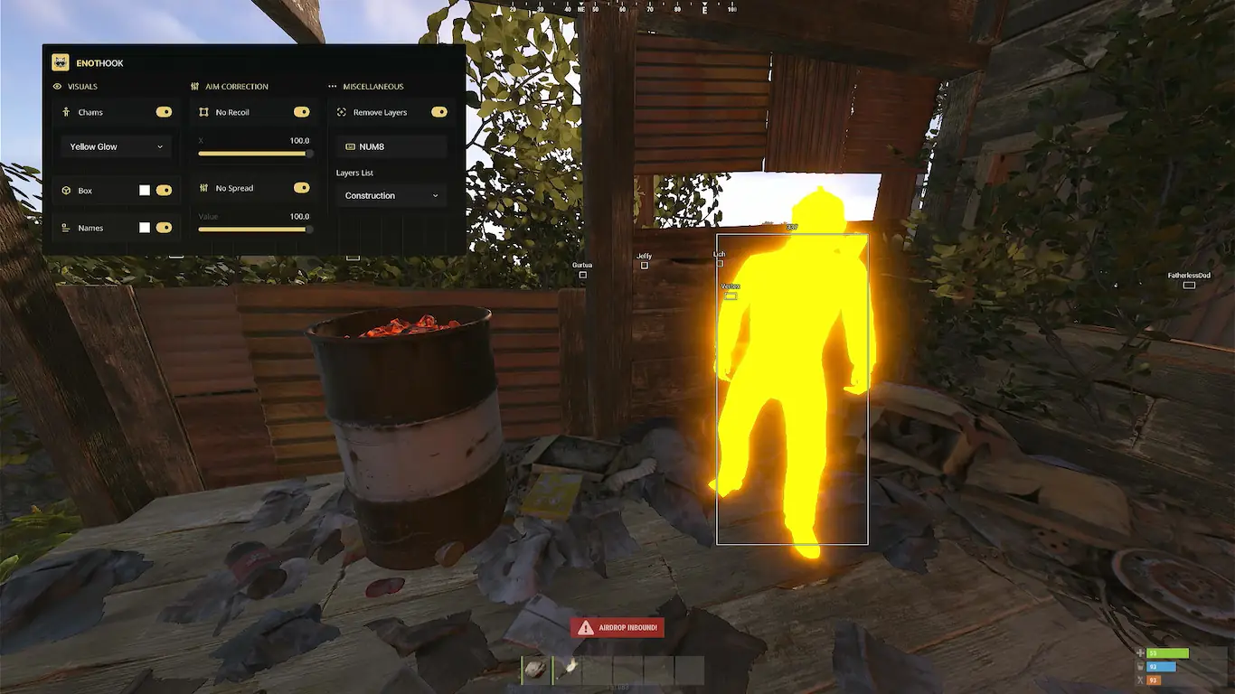Screenshot 17 do cheat Rust Enot Hook